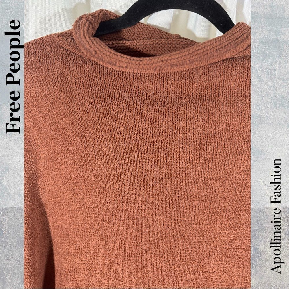 Free People Beach Blanca Maxi Dress Sweater Chenille Mock Rust Brown Siz SPNew - Picture 5 of 5